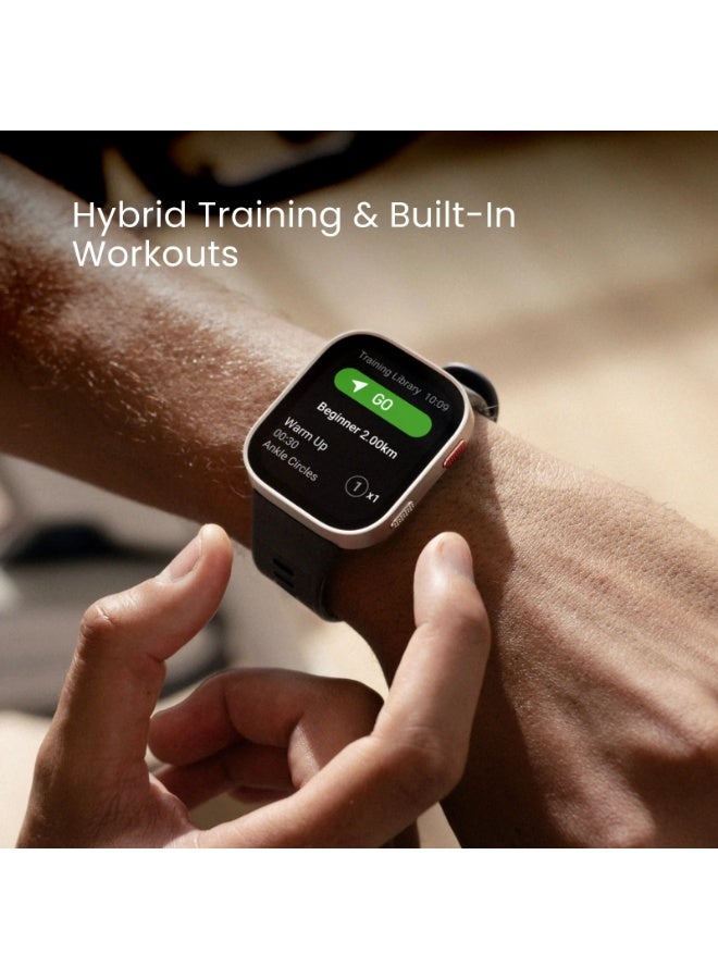 أمازفيت 550 mAh Amazfit Bip Max 50mm Smartwatch, 2.07" AMOLED Display, 20 Days of Battery, GPS, 4GB Storage, Offline Maps, Fitness Tracker, Hybrid Training, 150+ Sports, HYROX Mode, 5 ATM for Android & iPhone, Gray Carbon Gray - Image 5