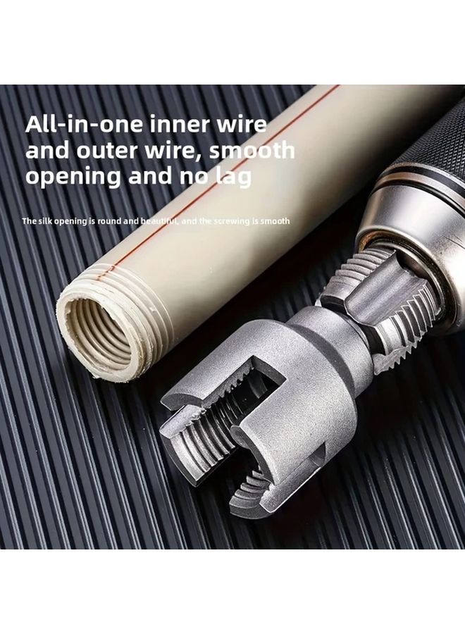 2 Piece Set NPT Pipe Thread Repair Tools Aluminum Alloy Tapered Tap Set for PPR PVC Copper Pipes Manual Thread Cutter - Image 3