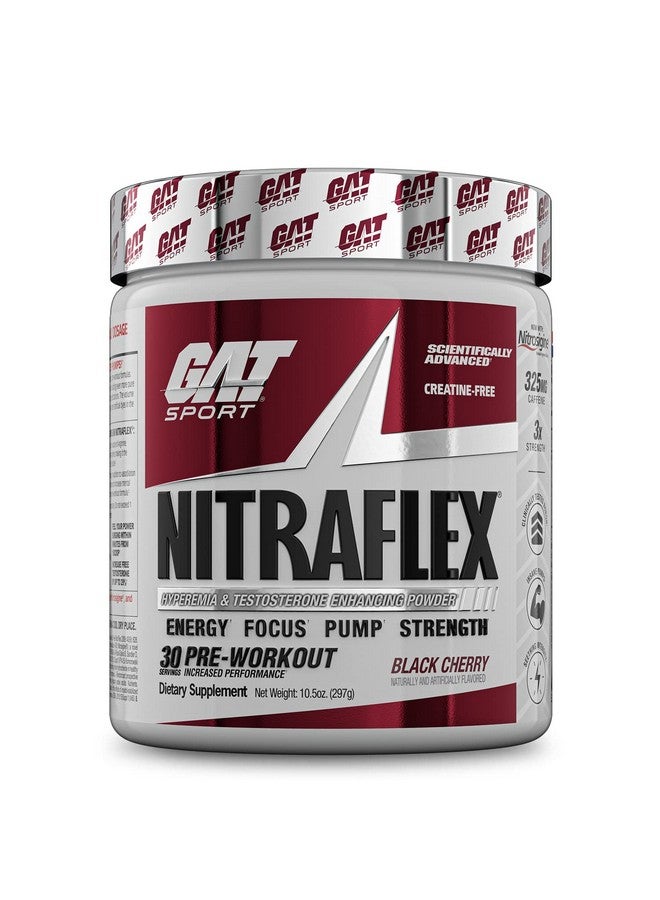 GAT SPORT GAT SPORT Nitraflex Advanced Pre-Workout Powder, Increases Blood Flow, Boosts Strength and Energy, Improves Exercise Performance (Black Cherry, 30 Servings) - Image 1