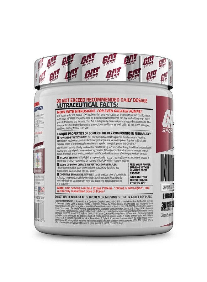 GAT SPORT GAT SPORT Nitraflex Advanced Pre-Workout Powder, Increases Blood Flow, Boosts Strength and Energy, Improves Exercise Performance (Black Cherry, 30 Servings) - Image 2