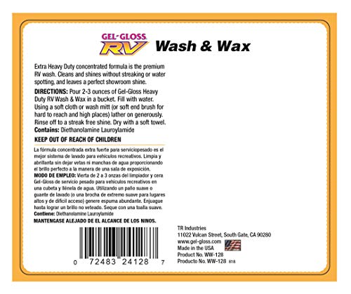 TR Gel-Gloss RV Wash and Wax - 128 oz. - WW-128(Packaging May Vary) - Image 2