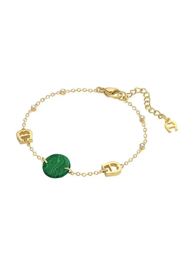 AIGNER Avena Malachite & Crystals Bracelet