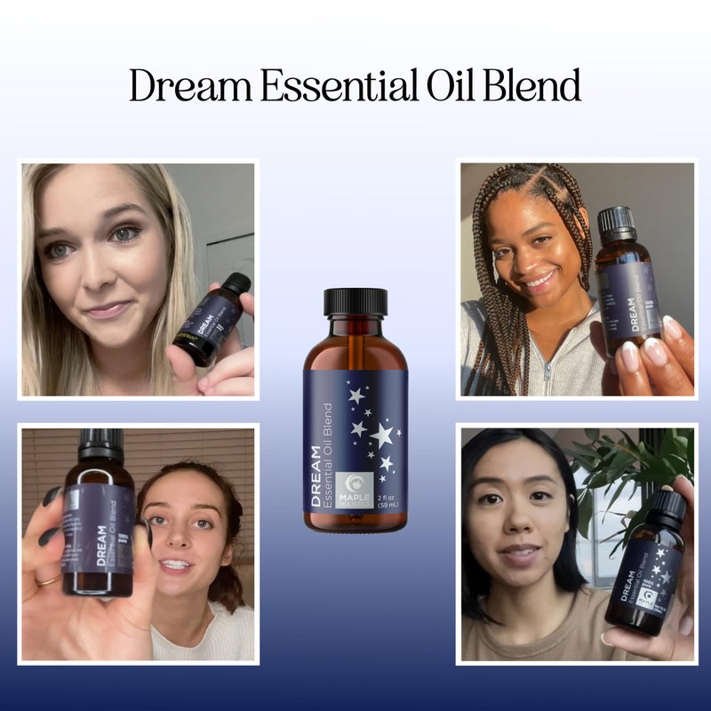 Maple Holistics Sleep Essential Oil Blend for Diffuser - Dream Essential Oils for Diffusers Aromatherapy and Relaxation with Clary Sage Ylang-Ylang Roman Chamomile and Lavender for Sleep Time Support (2 Fl Oz) - Image 4