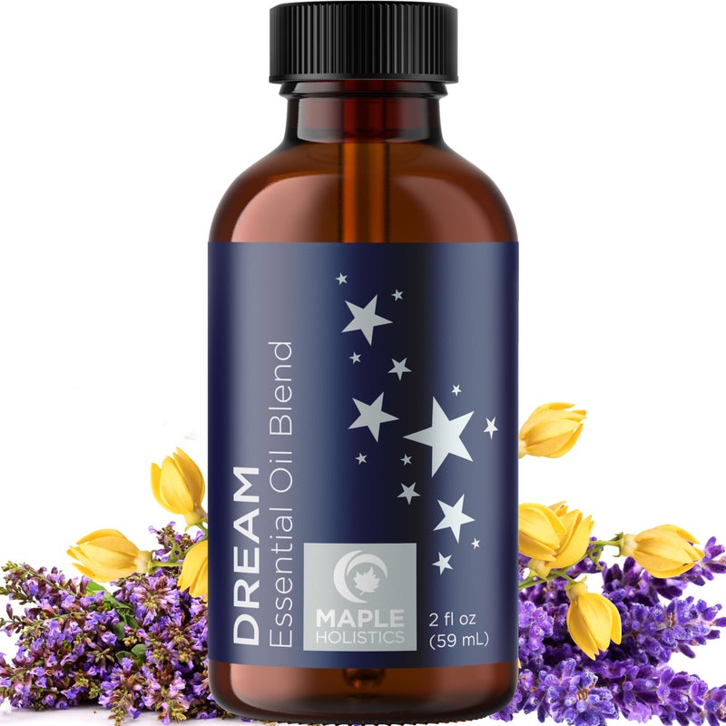 Maple Holistics Sleep Essential Oil Blend for Diffuser - Dream Essential Oils for Diffusers Aromatherapy and Relaxation with Clary Sage Ylang-Ylang Roman Chamomile and Lavender for Sleep Time Support (2 Fl Oz) - Image 1
