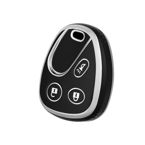 CHATYYD Key Fob Cover for Chevy Soft TPU Car Key Cover Compatible with Chevy Silverado Avalanche Suburban Trailblazer Equinox Malibu Tahoe Buick Rainier Lesabre 20022007 AccessoriesBlack - Image 1