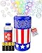 Move2Play Bubble Blower Bubble Machine Bubble Toy for Toddlers Boys and Girls Indoor Outdoor Birthday Party Summer Fun Gift for Girls 1 2 3 4 Years Old 4th of July - Image 3