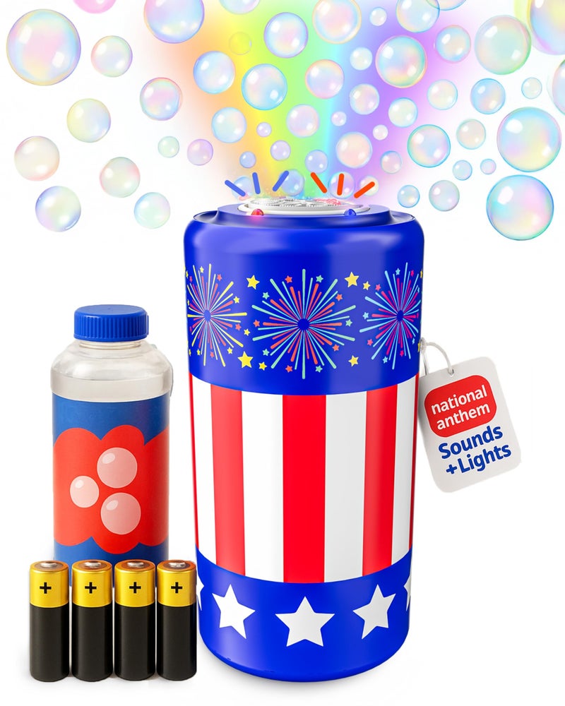 Move2Play Bubble Blower Bubble Machine Bubble Toy for Toddlers Boys and Girls Indoor Outdoor Birthday Party Summer Fun Gift for Girls 1 2 3 4 Years Old 4th of July - Image 2