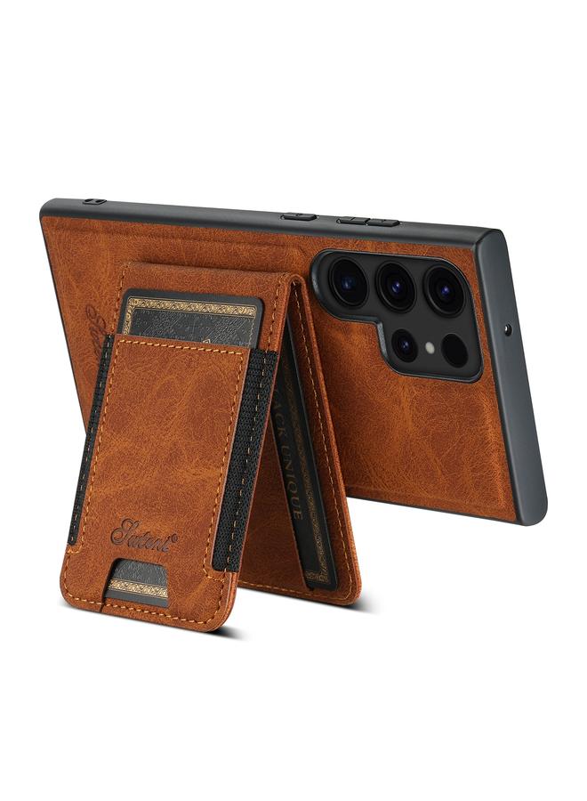 Suteni Case For Samsung Galaxy S23 Ultra 5G H17 Litchi Texture Leather MagSafe Detachable Wallet Phone Case - Image 4