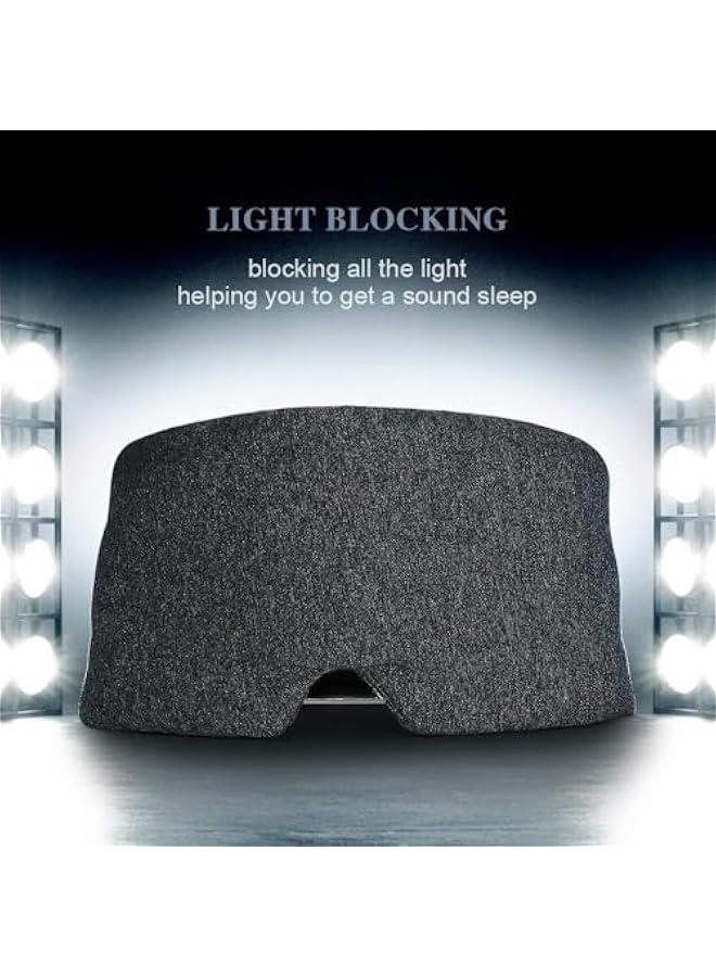 هوكور قناع نوم معتم من تراسل - قناع عيون مريح وجيد التهوية للنوم قابل للتعديل مع شنطة سفر - افضل ظلال عيون رفيق ليلي للنساء والرجال والاطفال، مصنوع يدويا - Image 4