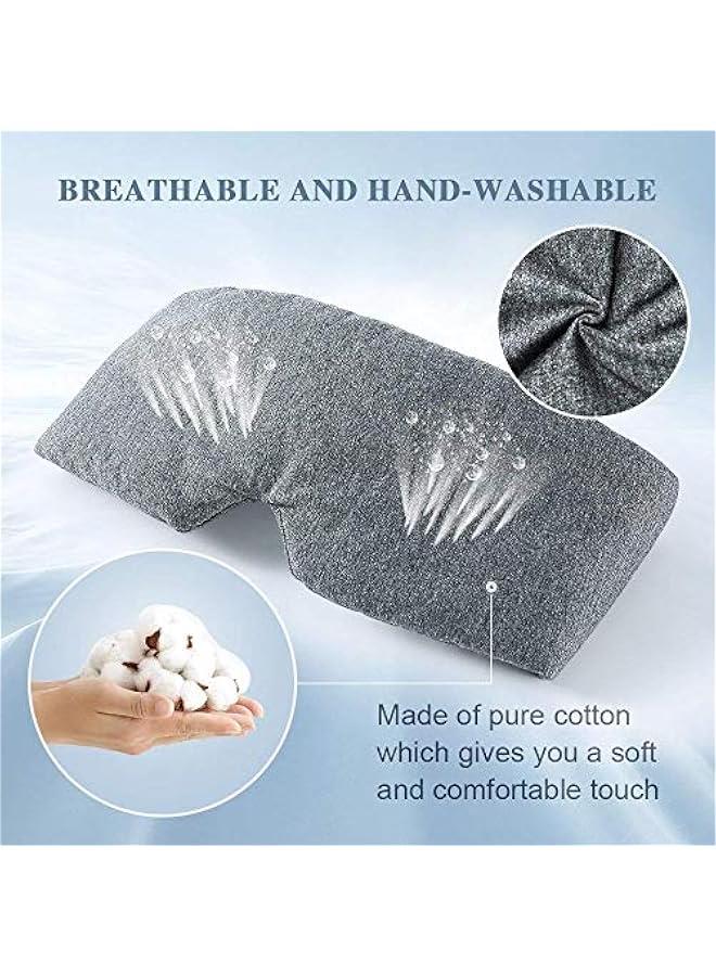 هوكور قناع نوم معتم من تراسل - قناع عيون مريح وجيد التهوية للنوم قابل للتعديل مع شنطة سفر - افضل ظلال عيون رفيق ليلي للنساء والرجال والاطفال، مصنوع يدويا - Image 5