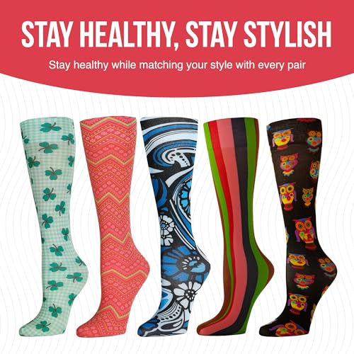 Celeste Stein Therapeutic Compression Socks, Blue Megan, 8-15 mmHg, Mild, CMPS-1760 - Image 4