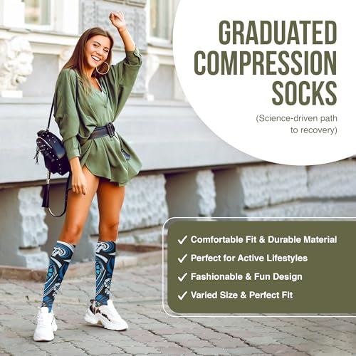 Celeste Stein Therapeutic Compression Socks, Blue Megan, 8-15 mmHg, Mild, CMPS-1760 - Image 2
