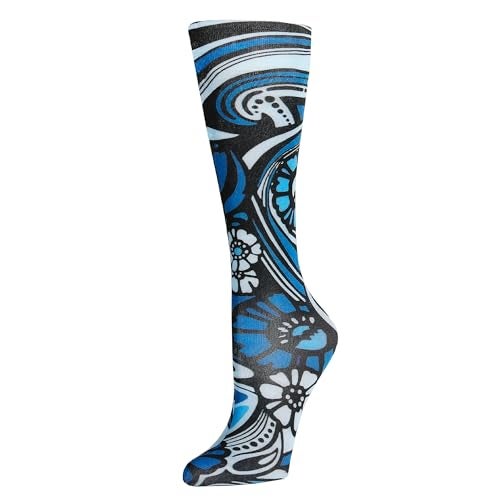 Celeste Stein Therapeutic Compression Socks, Blue Megan, 8-15 mmHg, Mild, CMPS-1760 - Image 1
