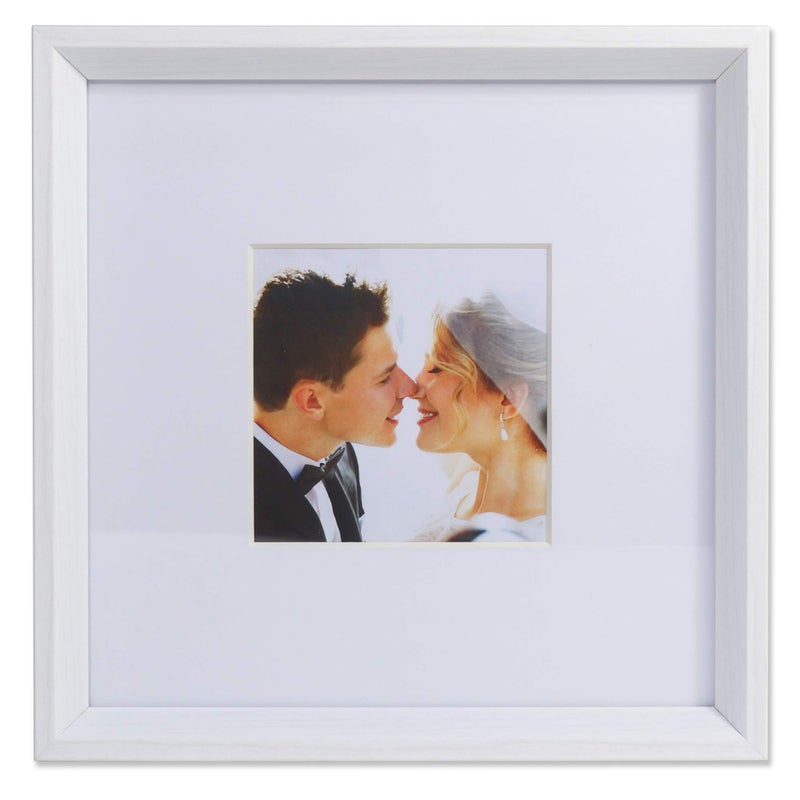 Lawrence Frames 5x5 Wide Border Matted Gallery White 10x10 Picture Frame