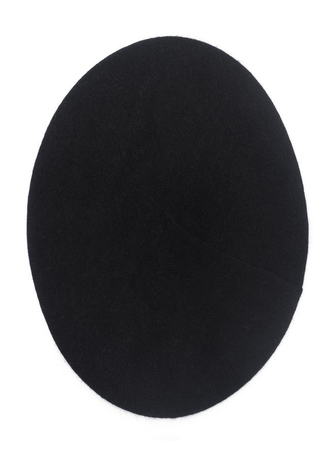 ZLYC Womens French Beret hat, Reversible Solid Color Cashmere Mosaic Warm Beret Cap for Girls (Flowers Black) - Image 5