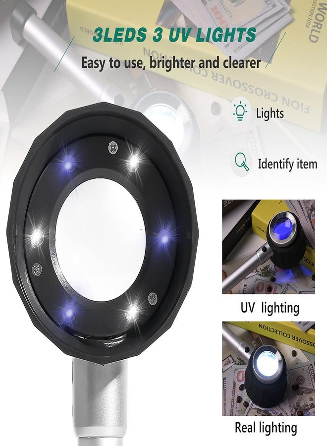 Amoper 30X Handheld Magnifier with 6 Light, Jeweler Loupes Lighted Magnifying Glass-USB Rechargeable for Seniors Reading Coins Crafts Jewelry Hobbies - Image 5