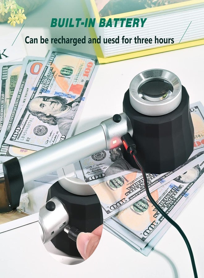 Amoper 30X Handheld Magnifier with 6 Light, Jeweler Loupes Lighted Magnifying Glass-USB Rechargeable for Seniors Reading Coins Crafts Jewelry Hobbies - Image 4