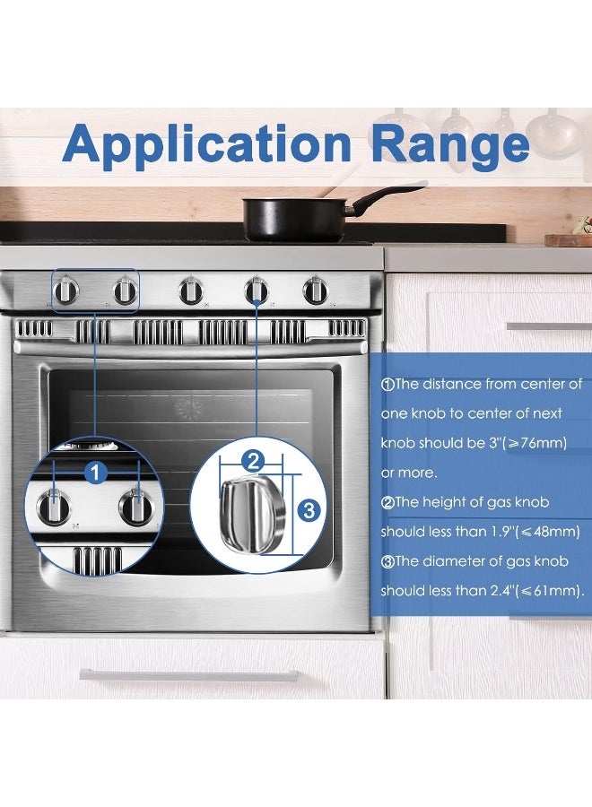 GRENFU Stove Knob Covers for Child Safety (5 + 1 Pack) Gas Stove Knob Covers with Strong Adhesive Double-Sided Tape Oven Knob Covers for Child Safety Prevent Kids & Pets from Turning on Stoves Black - Image 5