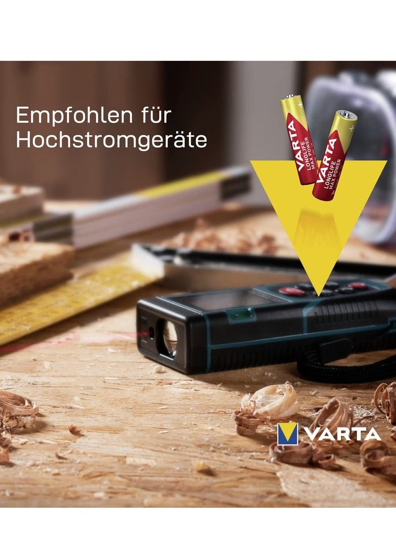 VARTA Longlife Max Power Alkaline Batteries  AAA,  4pes 1.5V , Micro , R03 , MINISTILO made in germany  - Image 3