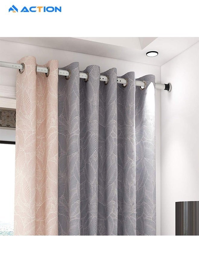 ACTION - 1 x Shower Railسكة الدش, No Drilling, Shower Curtain Rail, Telescopic Pole,curtain rod,  for Cupboards, Bathrooms, Wardrobe, 110-310 cm, White - Image 1