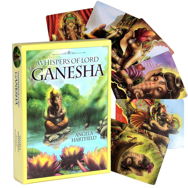 CoolShef مجموعة بطاقات التاروت – 50 قطعة من بطاقات الأوركل مع إرشادات رقمية مرفقة | بطاقات تاروت فنية للإله غانيشا للمبتدئين والمحترفين | أداة تنبؤ للوضوح الداخلي - Image 1