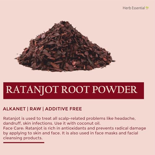 Herb Essential Ratanjot Powder Pack of 2(100g Each)|100% Pure Natural Alkanet Root for Hair Conditioning|Natural Shine & Skin Radiance|Vegan & Paraben-Free. - Image 5
