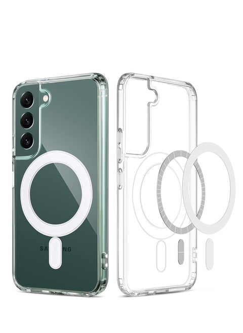 [Upgraded] Clear Case for Samsung Galaxy S23 5G, Compatible with Mag-Safe Charging, Ultra Slim & Full Protective Shockproof Case Cover for S23 (S23, Clear)