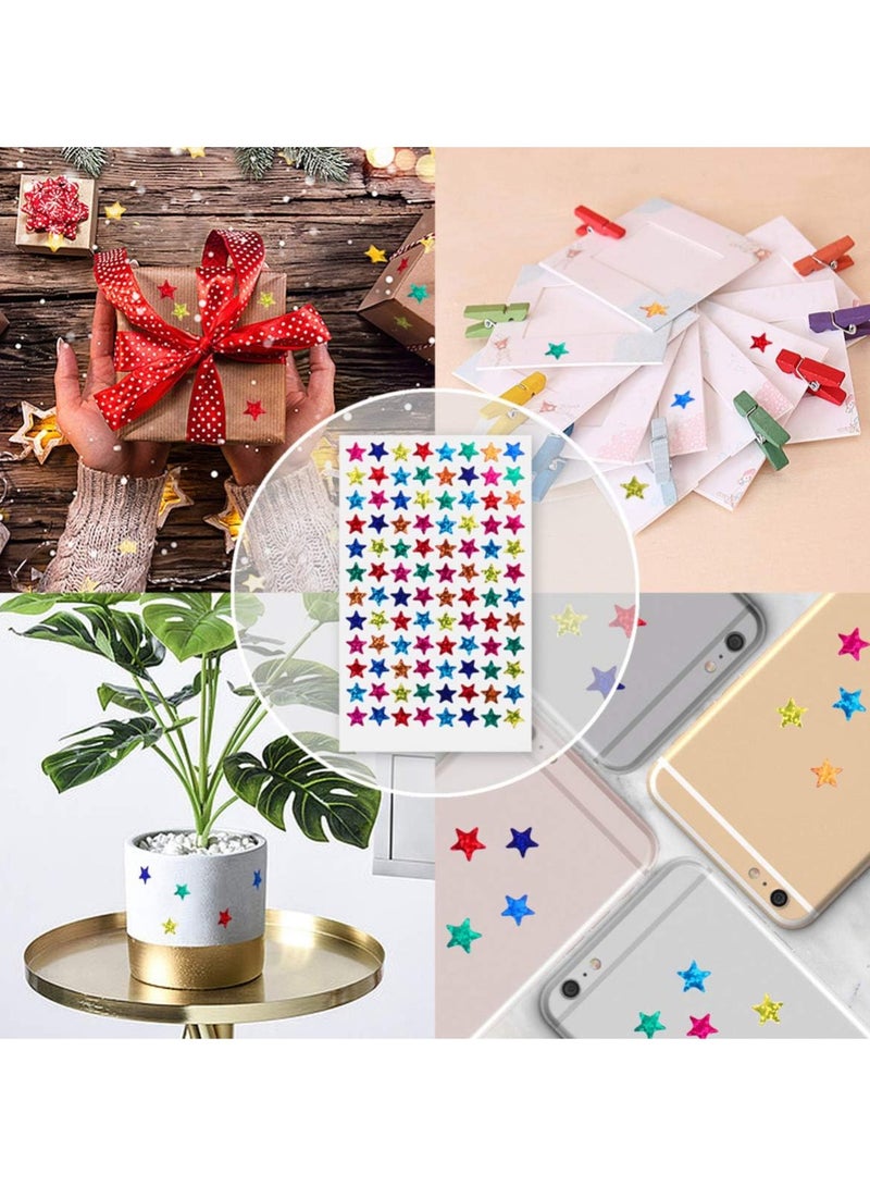 قوس قزح أورينبو 10 ورقات، 960 قطعة، ملصقات نجوم لامعة ذاتية اللصق، مقاس 1 سم، مستلزمات مكافآت المعلمين والطلاب والمنزل والمدرسة والديكور المكتبي، ألوان متنوعة - Image 3