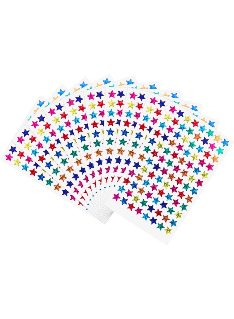 قوس قزح أورينبو 10 ورقات، 960 قطعة، ملصقات نجوم لامعة ذاتية اللصق، مقاس 1 سم، مستلزمات مكافآت المعلمين والطلاب والمنزل والمدرسة والديكور المكتبي، ألوان متنوعة - Image 1