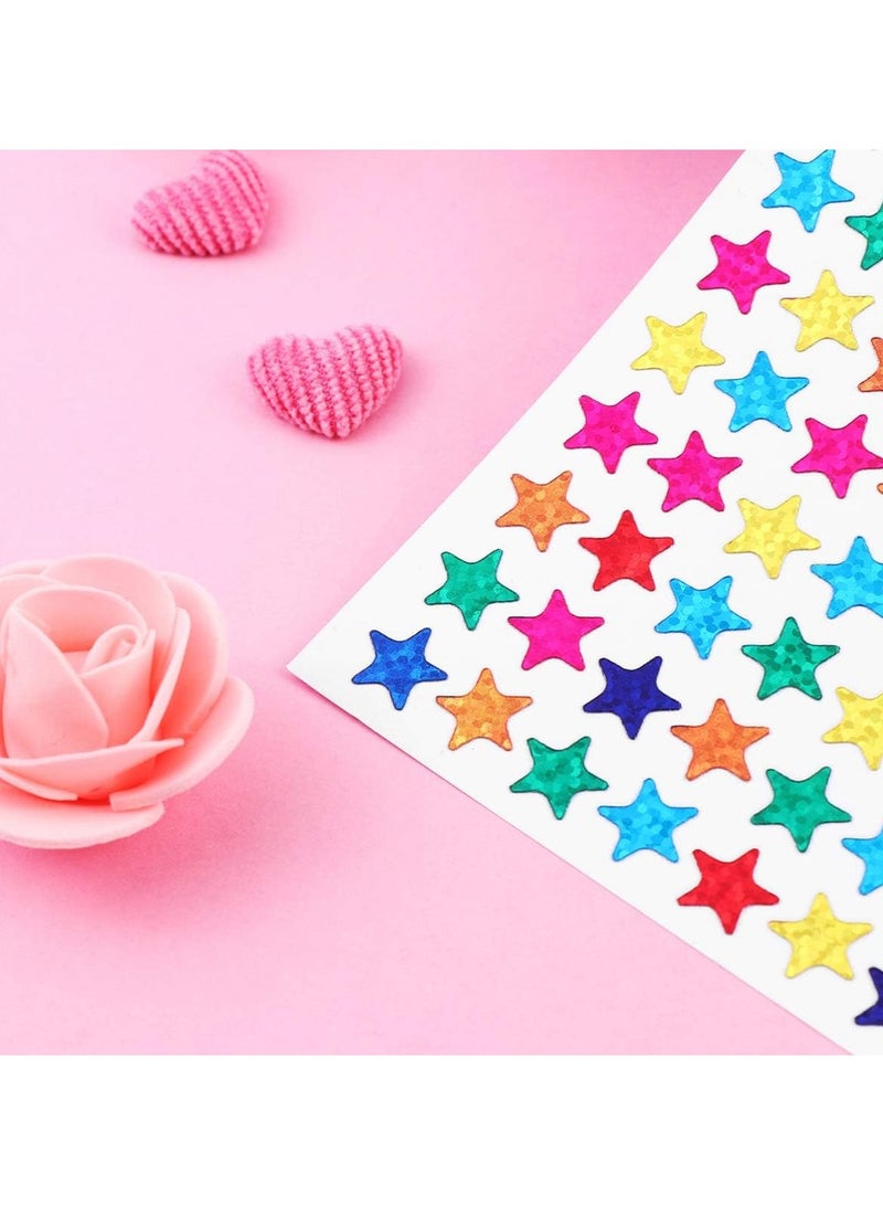 قوس قزح أورينبو 10 ورقات، 960 قطعة، ملصقات نجوم لامعة ذاتية اللصق، مقاس 1 سم، مستلزمات مكافآت المعلمين والطلاب والمنزل والمدرسة والديكور المكتبي، ألوان متنوعة - Image 5