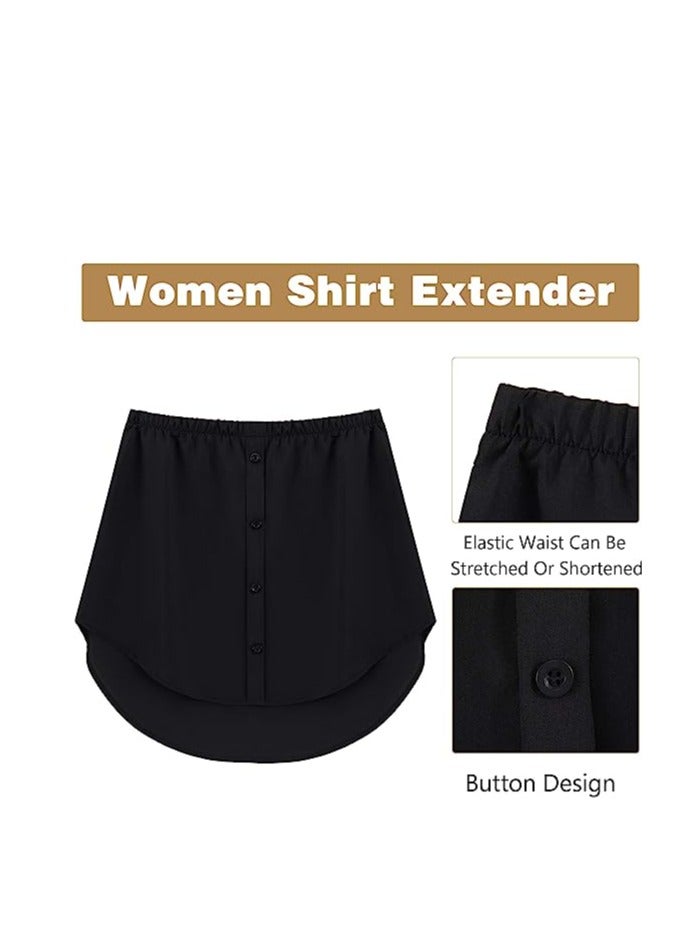 Shirt Extender for Women, Women's Adjustable Shirt Extender Set - 3Pcs Layering Fake Top Lower Sweep Shirt Skirt Extension for Added Length and Style
