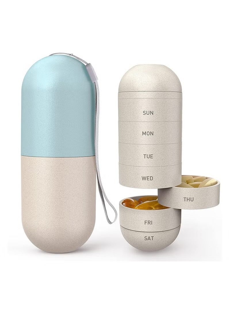 Weekly Medicine Box Packaging Box Portable Waterproof 7-day Medicine Box Travel Sealed Waterproof - Image 1