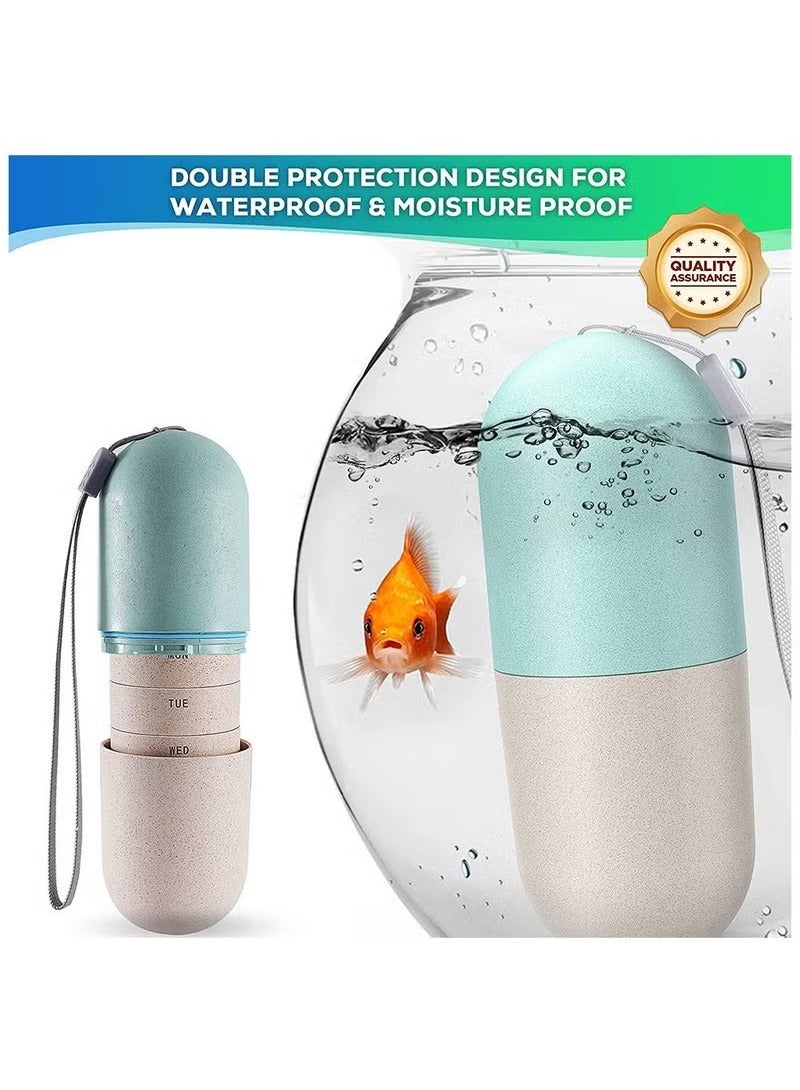 Weekly Medicine Box Packaging Box Portable Waterproof 7-day Medicine Box Travel Sealed Waterproof - Image 2