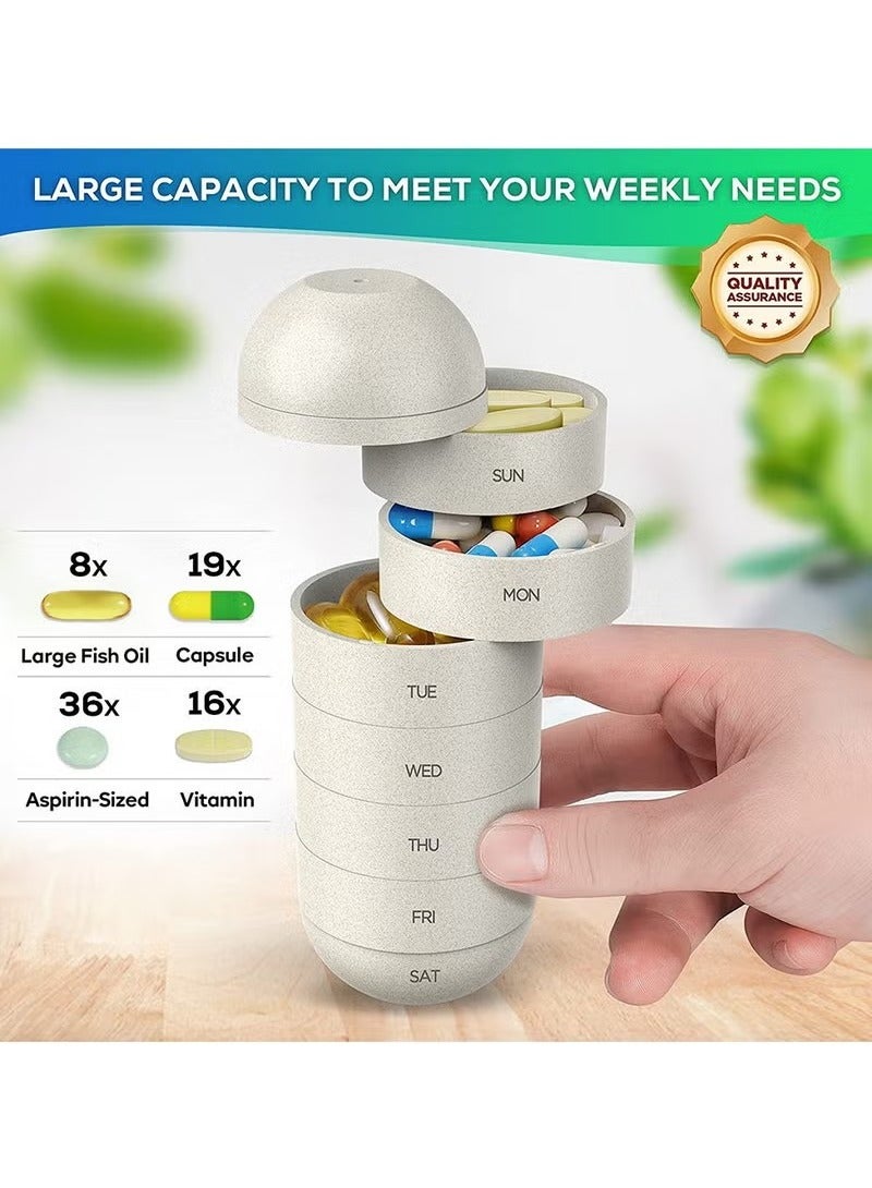 Weekly Medicine Box Packaging Box Portable Waterproof 7-day Medicine Box Travel Sealed Waterproof - Image 3