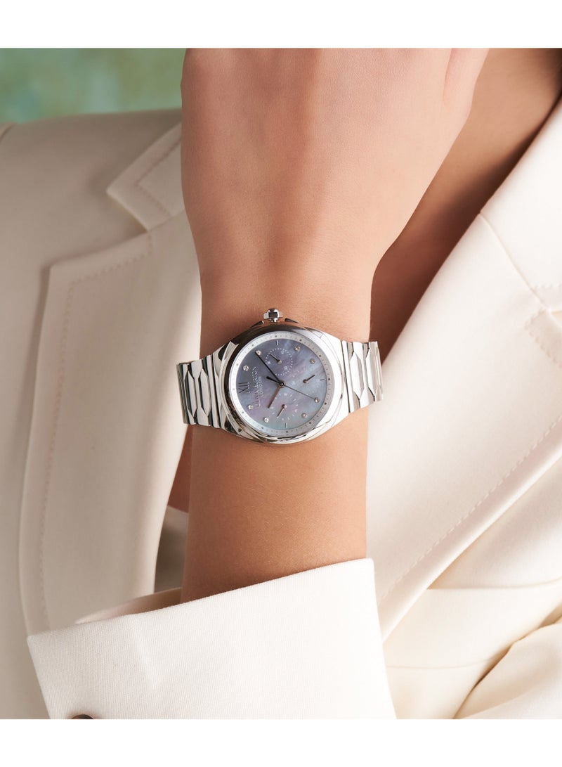 OLIVIA BURTON CUSHION ANALOG WOMEN'S LIGHT GREY MOTHER OF PEARL CASE WATCH - 24000149 - Image 3