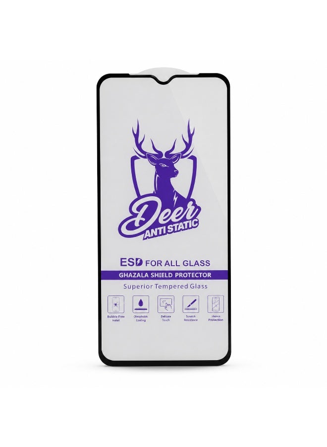 Deer Ghazala Shield ESD Anti-Static Full Coverage Tempered Glass Screen Protector for Infinix Smart 5 / Smart 4 (X657 / X653) - Black - Image 2
