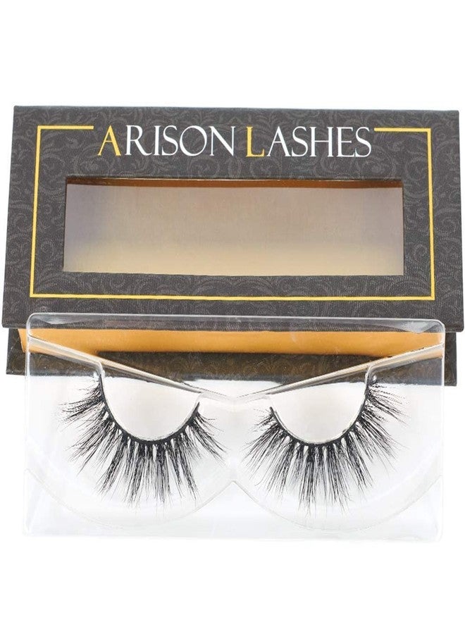 ARISON LASHES Arison Faux Mink Lashes Natural Look Fluffy Fake False Eyelashes 3d Wispy Lashes Long Lashes Bulk for Women (D006) - Image 1