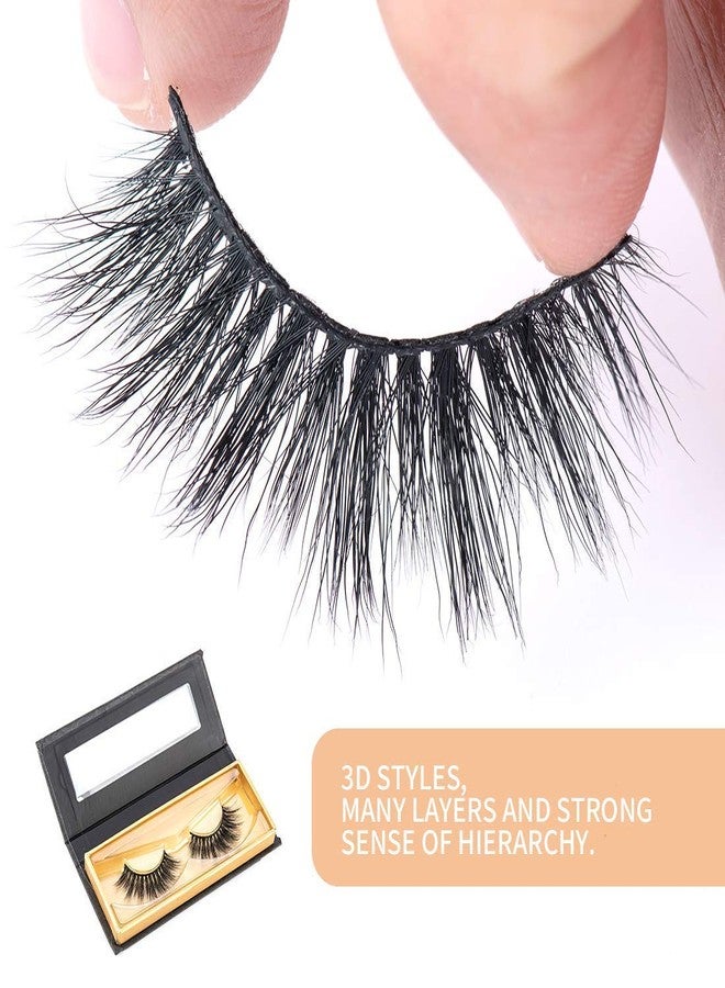 ARISON LASHES Arison Faux Mink Lashes Natural Look Fluffy Fake False Eyelashes 3d Wispy Lashes Long Lashes Bulk for Women (D006) - Image 5