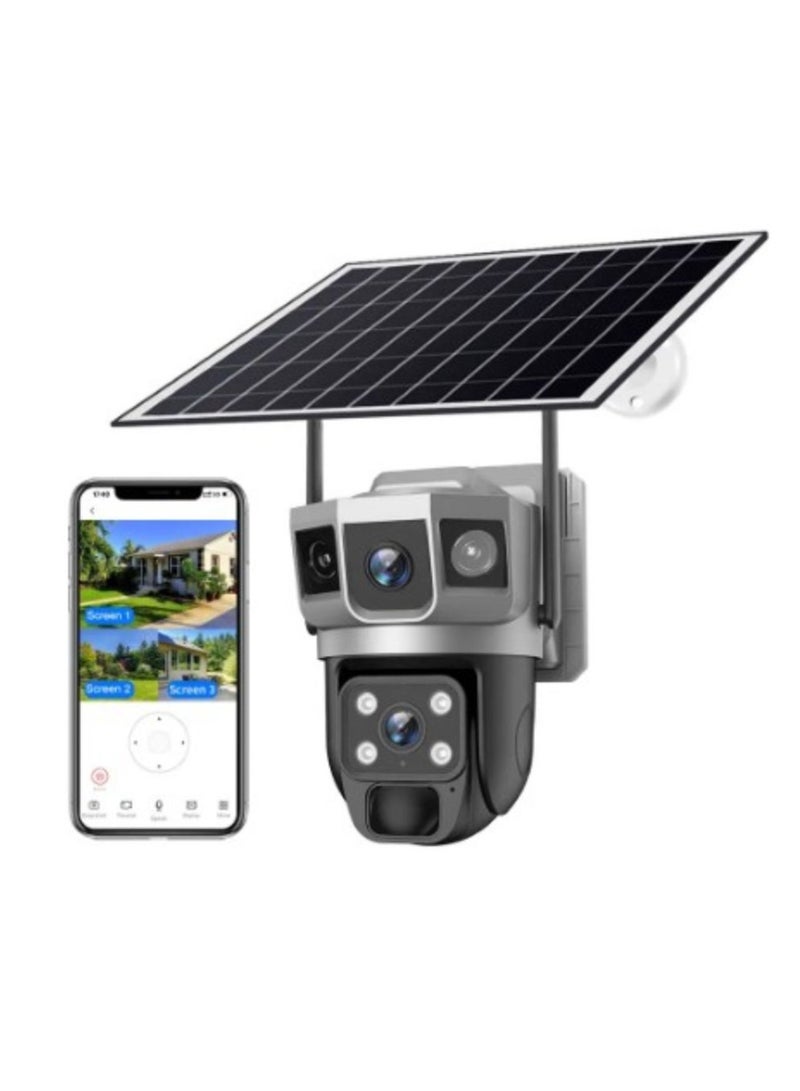 المهوس الفضاء كاميرا VTS02-WIFI-GEEK SPACE ثنائية العدسات تعمل بالطاقة الشمسية مع ثلاث شاشات فيديو - Image 2