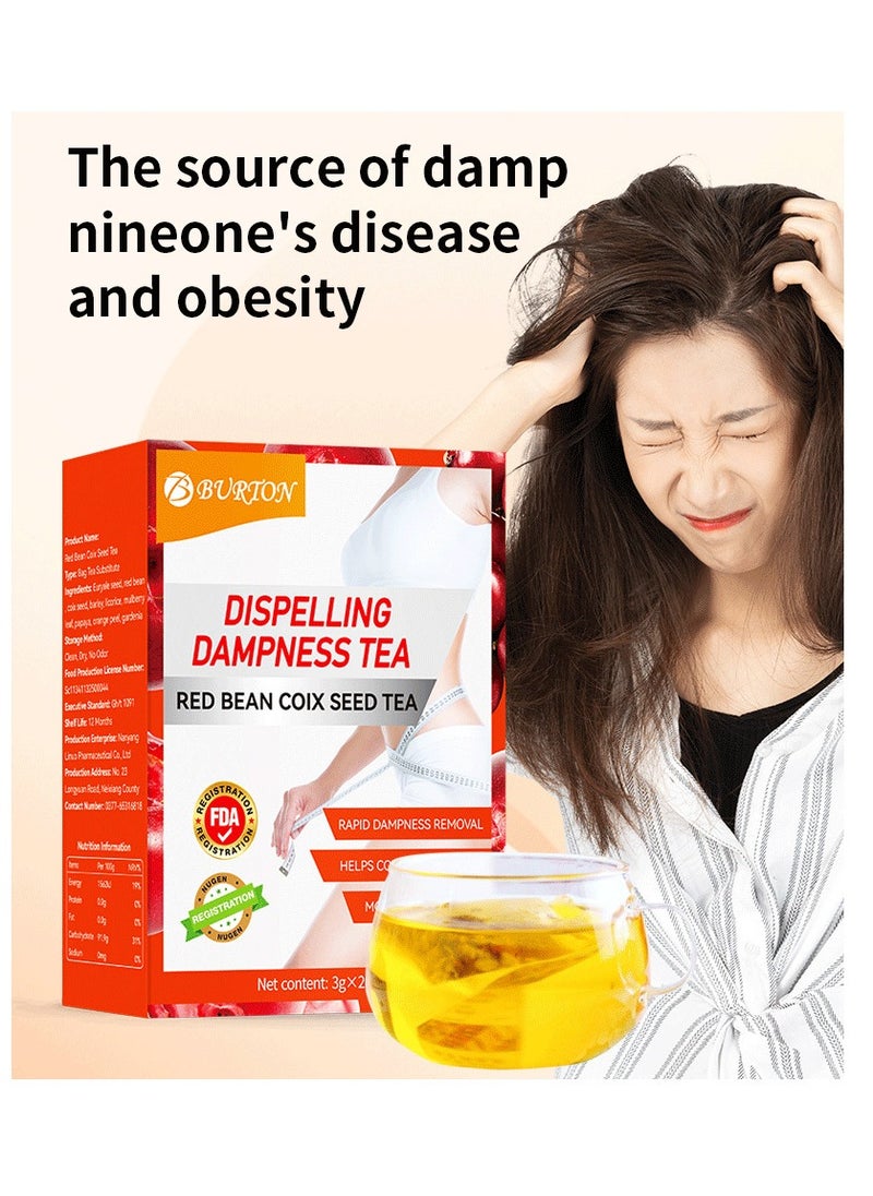 BURTON Red bean and barley tea for removing dampness and losing weight, keep healthy, 20 packs  - Image 2