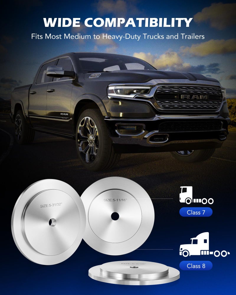 Orion Motor Tech Truck Hub Seal Installer Kit, 9pcs Heavy Duty Seal Drivers Compatible with Class 7 8 Trucks, 4-13/16" to 6-5/16" Large Race and Seal Drivers for Truck Hub Seal Removal Installation - Image 3
