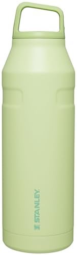 Stanley IceFlow Cap and Carry Water Bottle 50 oz | Wide Mouth Twist Lid | Lightweight and Leakproof for Travel and Sports | Insulated Stainless Steel | BPA-Free | Citron - Image 1