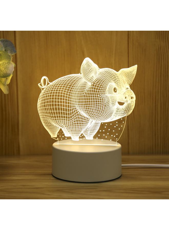 Bluejw Christmas 3D Nightlight Creative Luminous Projection Atmosphere Light Indoor Home Decoration Colorful Light Bedside Lighting Table Lamp - Image 1