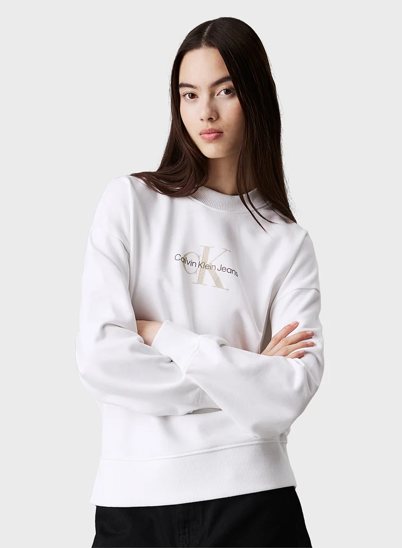 كالفن كلاين جينز Textured Logo Sweatshirt