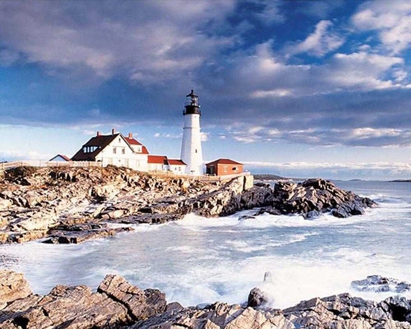 Springbok's 1000 Piece Jigsaw Puzzle Portland Head Lighthouse - Made in USA - Image 1