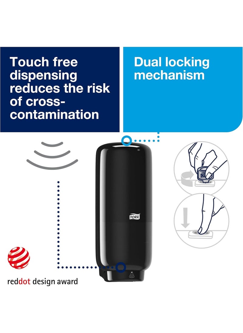 Tork - Tork Intuition Sensor Skincare Dispenser Black S4 for Hand Soap and Hand Sanitizer Elevation Range 571609 - Image 1