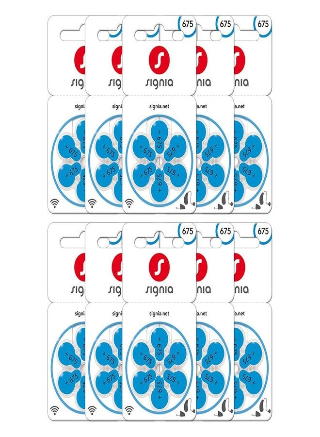 Signia Hearing Aid Batteries (Size- 675, Pack of 60 Batteries)- 10 Strips - Image 1