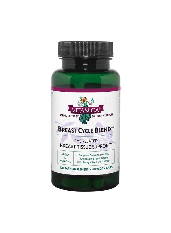Vitanica Breast Cycle Blend - Breast Cycle Support - 60 Vegetarian Capsules - Image 1