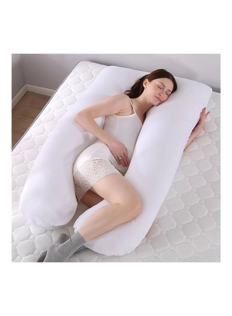 Nursing U Shape Pillow Cotton White 130 x 70cm - Image 2