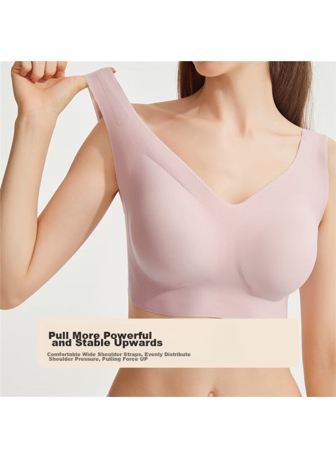 Urban Beauty Dushiliren Women's Plus Size Bra, One-size Seamless Bra, Thin Comfortable Sleep Bra, Vest Bra, 2b360v  - Image 3